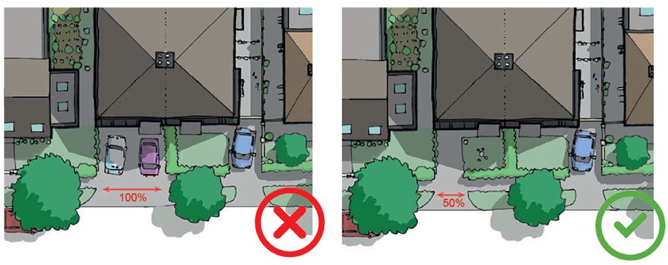 Illustrative diagram of acceptance extent of hardstanding