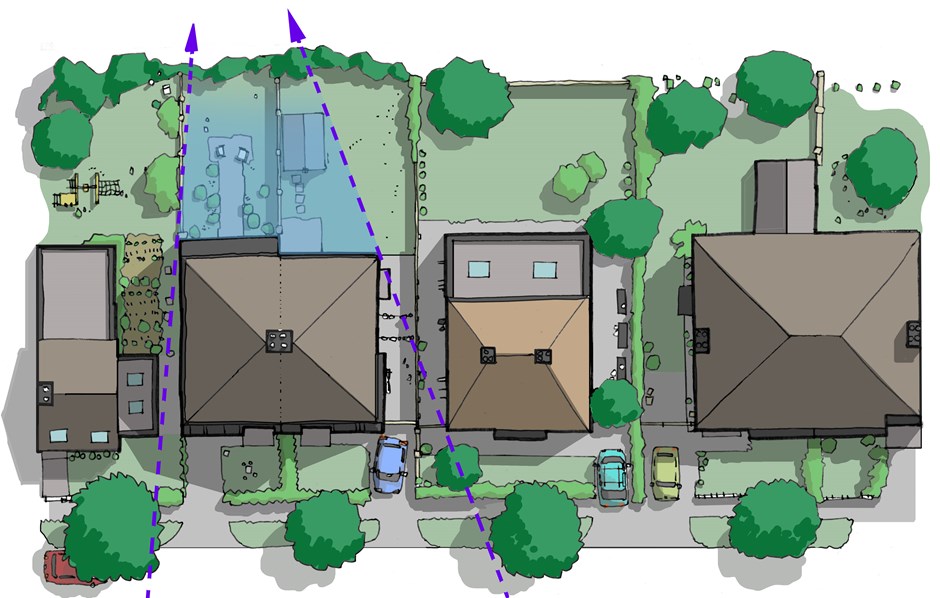 Illustration of view points from public vantage points