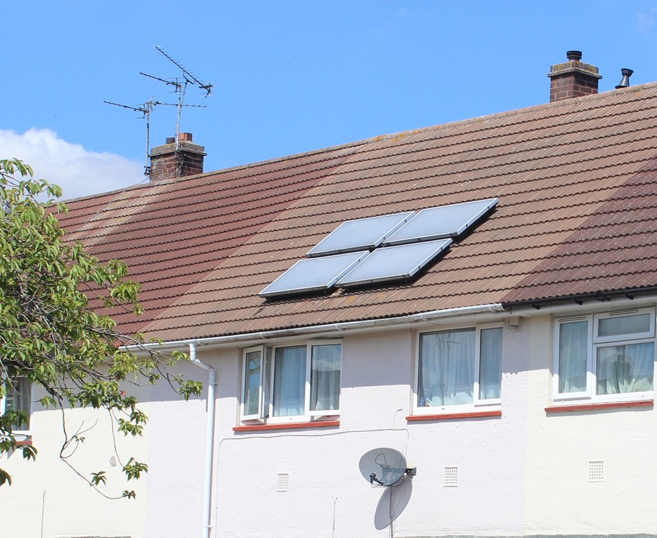 Panels installed to rear of property (Welwyn Hatfield Borough Council 2018)